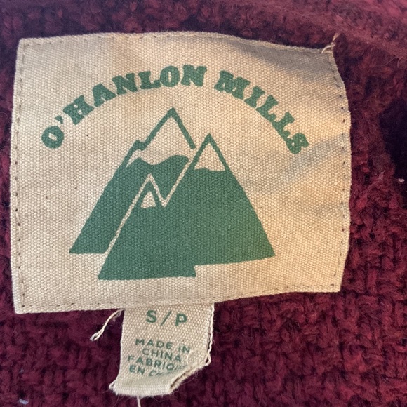 O'Hanlon Mills Calhoun Burgundy Crew Neck Men's Sweater Size S - Picture 4 of 5